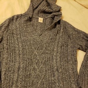 Grey/Black/White Faded Glory  Cable Sweater